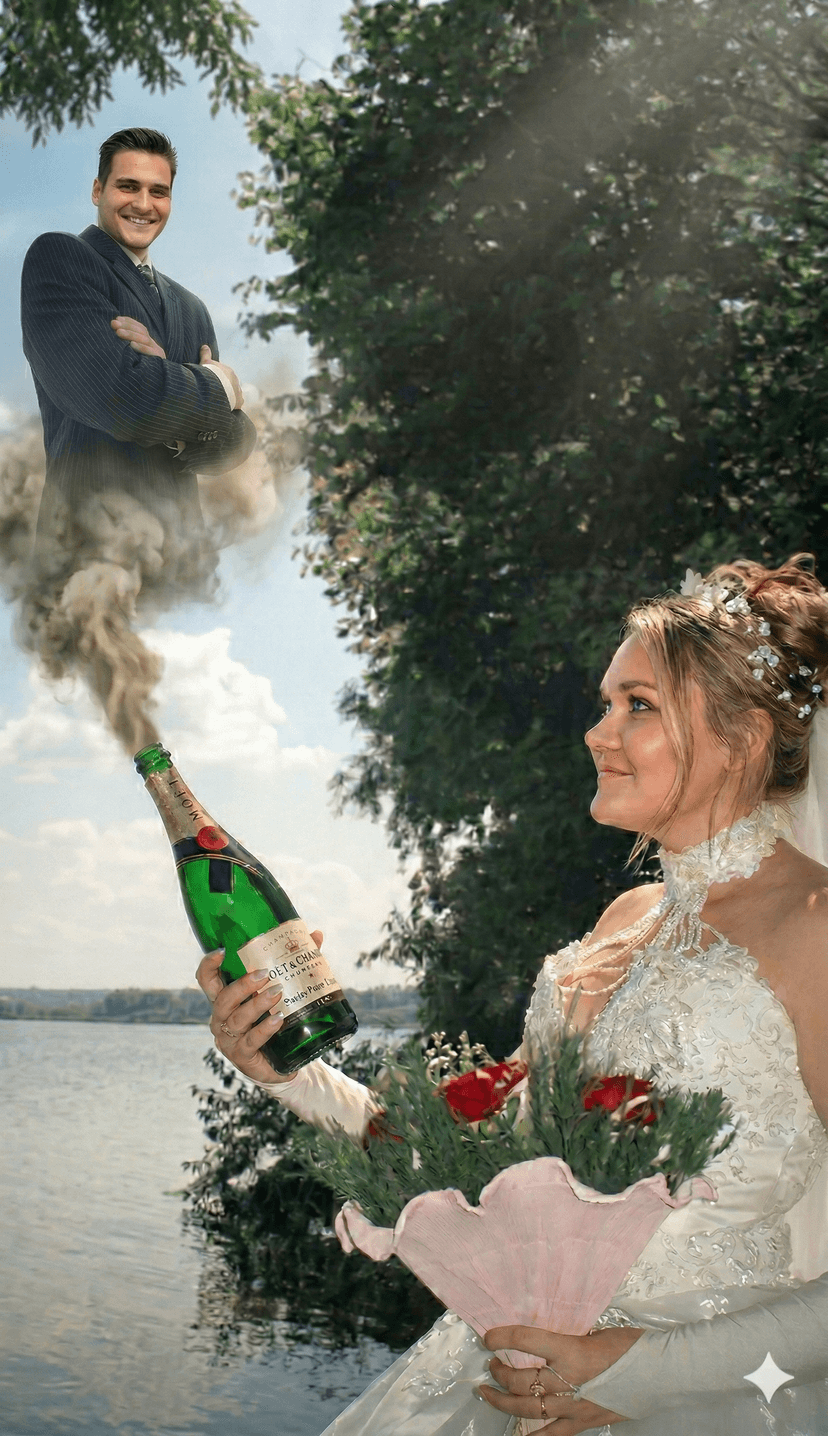 Džin z lahve šampaňského